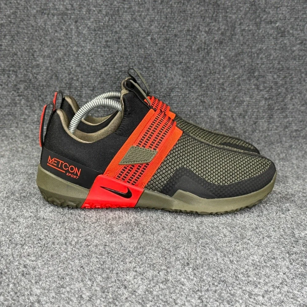 Nike Metcon Sport Training Shoes Mens 8.5 Black Team Orange Athletic Run Running